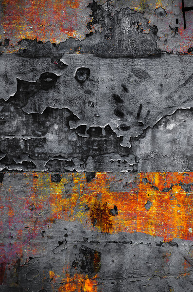 Старая разноцветная ржавая металлическая поверхность
