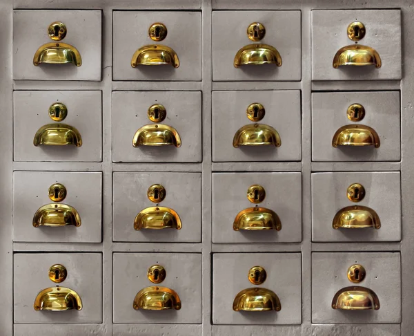 Rows of little drawers — Stock Photo, Image