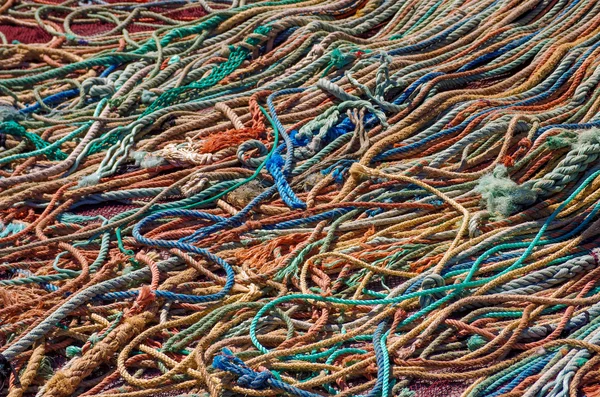 Eski balıkçı halatlar — Stok fotoğraf
