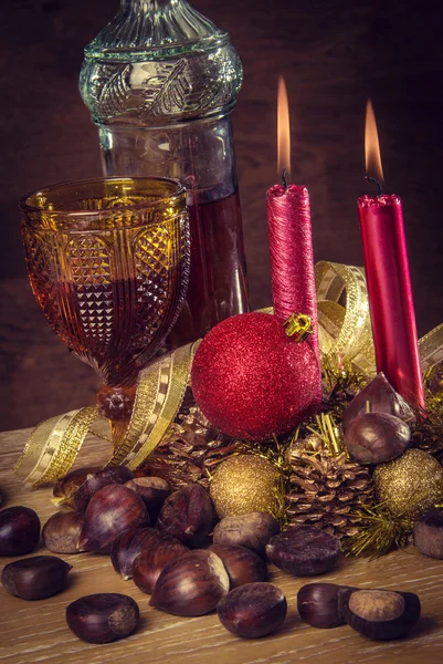 Bodegón rústico de Navidad tradicional — Foto de Stock