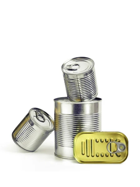 Cans of conserved food — Stock Image Cans of conserved food Royalty Free Stock Photos