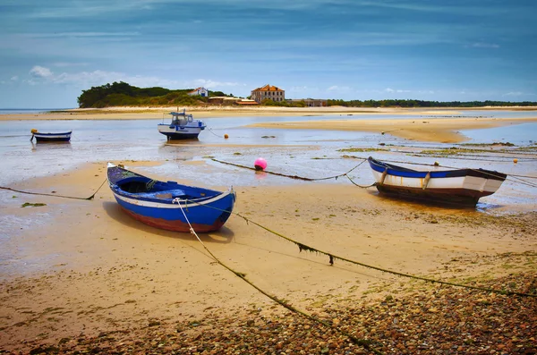 Bateaux de pêche sur la plage — Photo