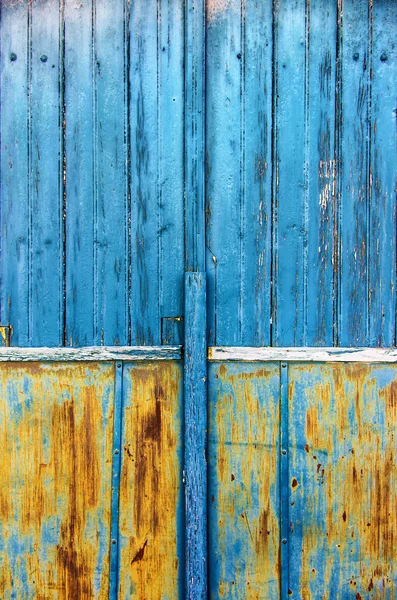 Viejo detalle de la puerta azul — Foto de Stock