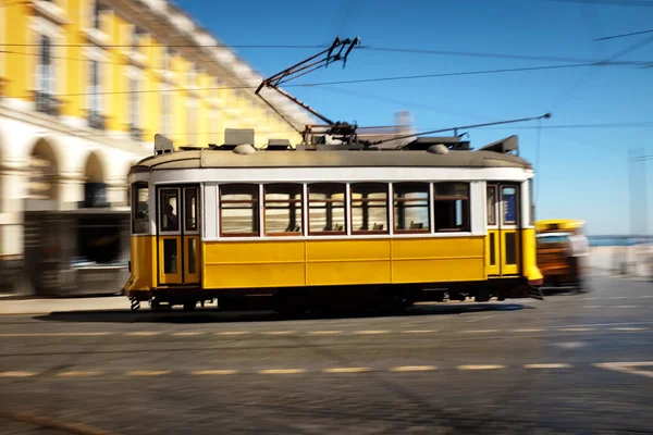 Lisbon Tram Panning — Stock Photo, Image