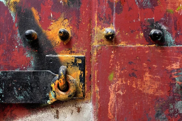 Porta metálica pesada — Fotografia de Stock