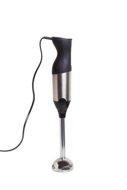 Metal hand mixer isolated on a white background