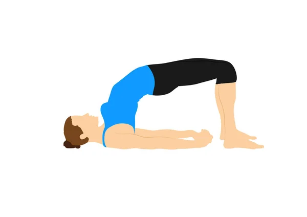 Yoga Fitness Pose Για Σπίτι Σας Εκπαίδευση Και Διαλογισμό — Φωτογραφία Αρχείου