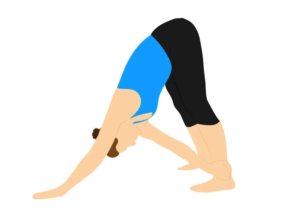 Postura Yoga Fitness Para Entrenamiento Casa Meditación — Foto de Stock