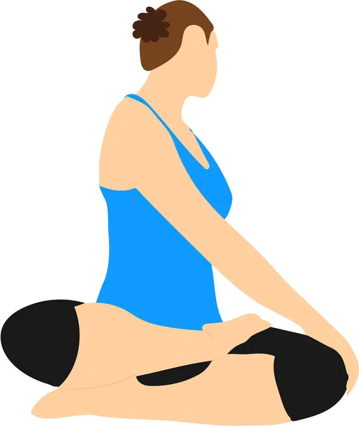 Evde Eğitim Meditasyon Için Yoga Pozu — Stok fotoğraf