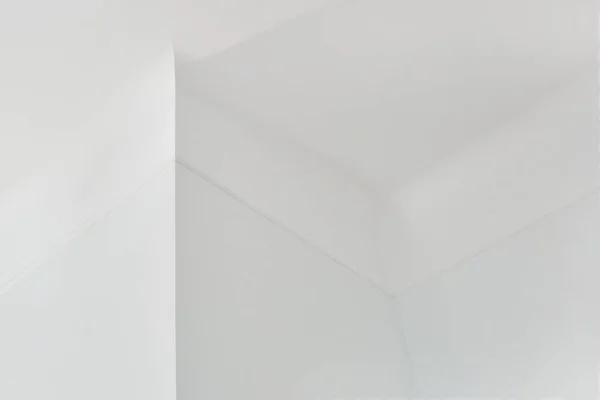 Witte achtergrond architectonische minimalistische foto, plafond vormen, hoek, muur — Stockfoto