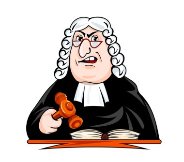 Judge make verdict clipart
