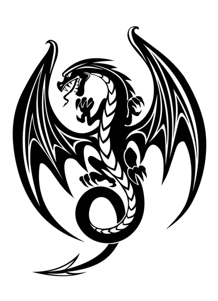 Dragon noir — Image vectorielle