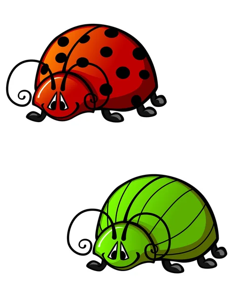 Funny beetles — Stock Vector
