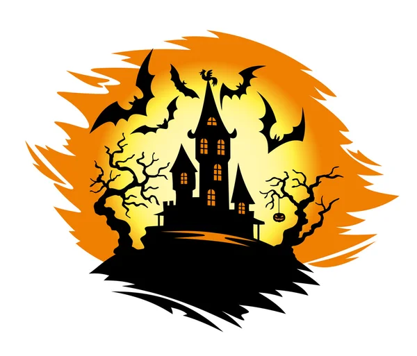 Castelo de Halloween —  Vetores de Stock