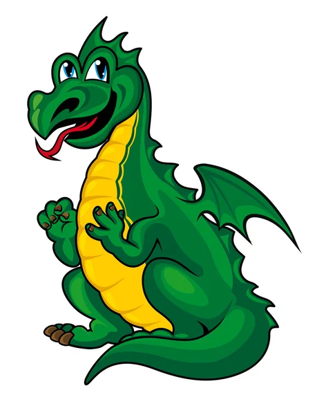 Fantasía dragón verde — Archivo Imágenes Vectoriales