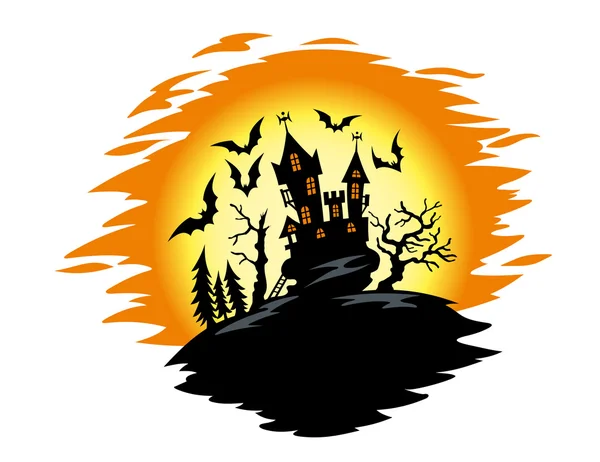 Halloween landscape — Stock Vector