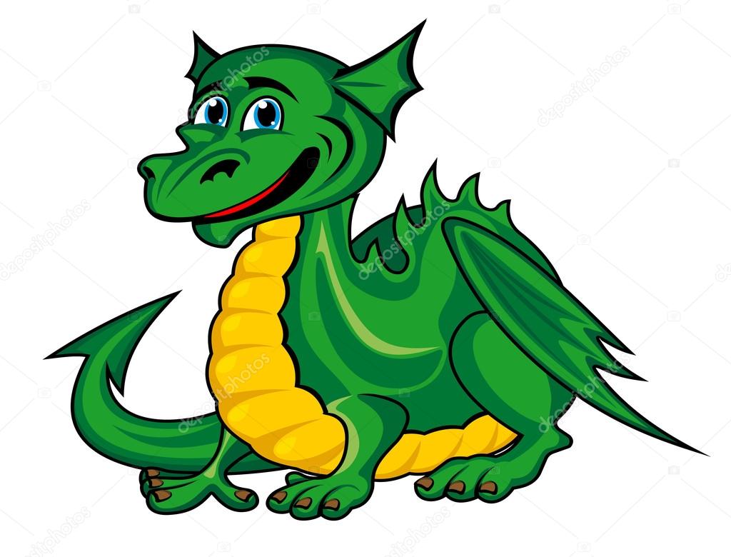 Fantasy green dragon kid