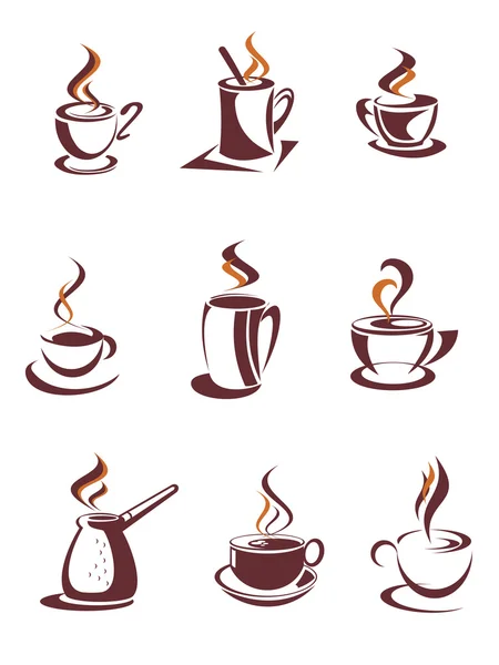 Koffie symbolen — Stockvector