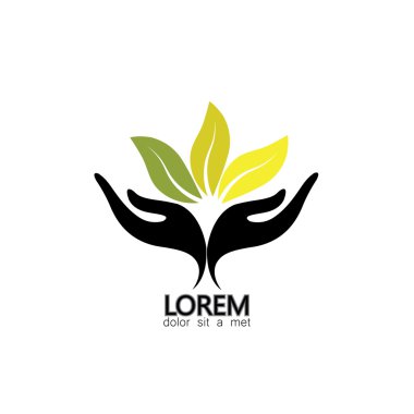 Sağlık, doğa - vektör grafiği koruma kavramı. Ayrıca re
