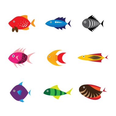 Balık simgesi, balık simgesi eps 10, balık simgesi vektör, balık simgesi düz de