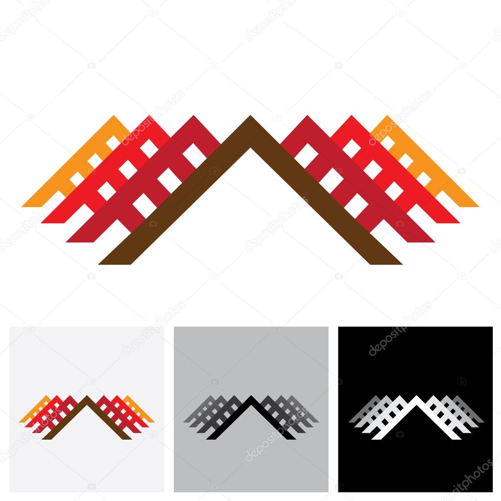 House ( home ) & office vector logo icon for real-estate industry. The illustration is also a icon for buying & selling property, residential accommodations, offices