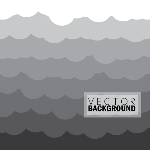 Welle von Wolken Hintergrund in grau - Vektorgrafik Illustration — Stockvektor