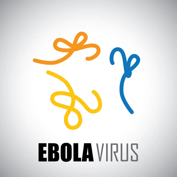 Epidemi virus ebola mematikan - ikon grafik vektor . - Stok Vektor