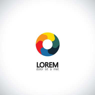 soyut obtüratör Diyafram kamera lens simgesi - kavram vektör grafiği
