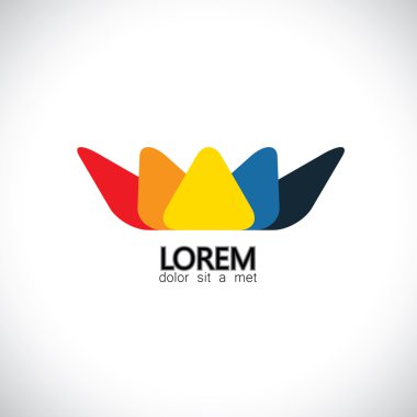 soyut renkli çiçek çiçek açan lotus veya lily - kavram vektör