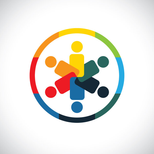 social network community friends partners - concept vector graph