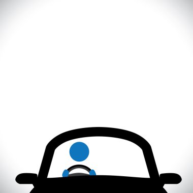 car driver icon or symbol - vector graphic. clipart