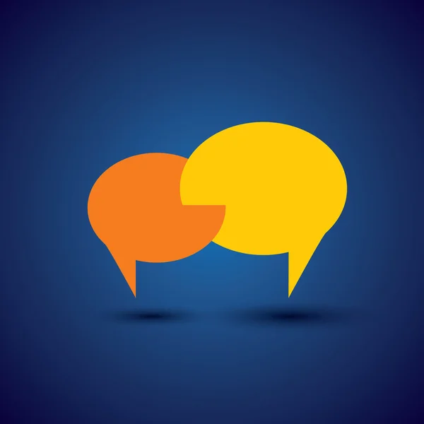 Chat oder Talk-Symbol oder Sprechblase - Konzeptvektor — Stockvektor