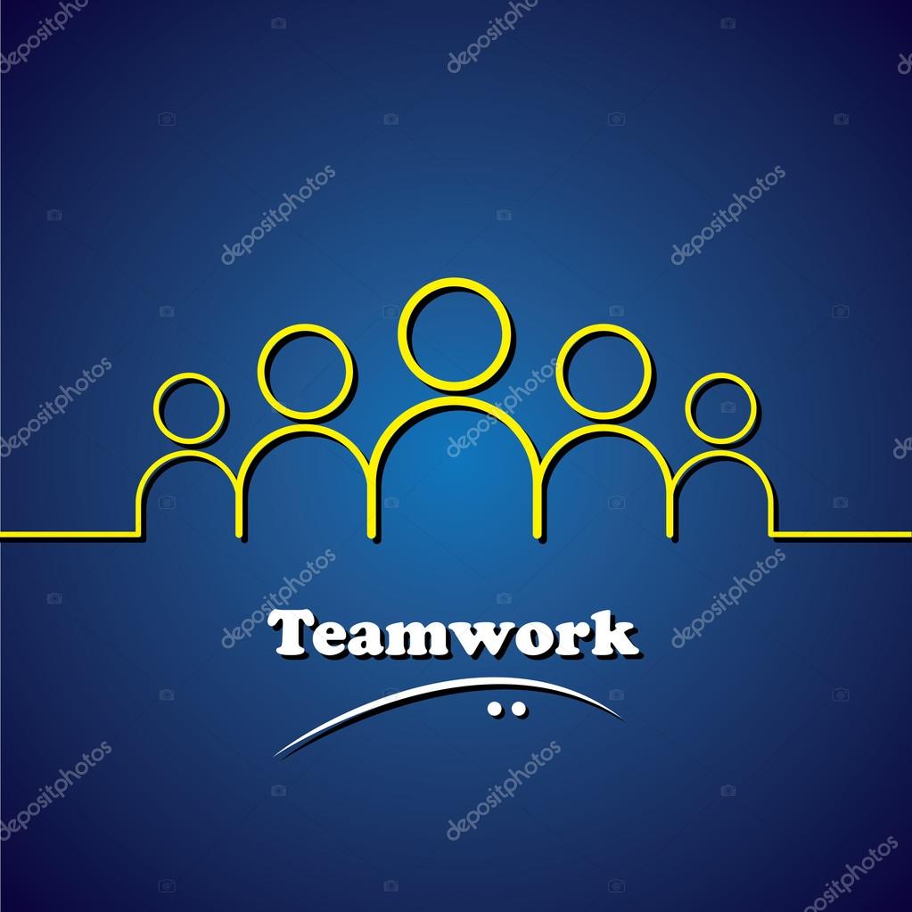 Team, teamwork, leader & leadership vector concept graphic. This icon also represents unity, solidarity, involvement, integrity