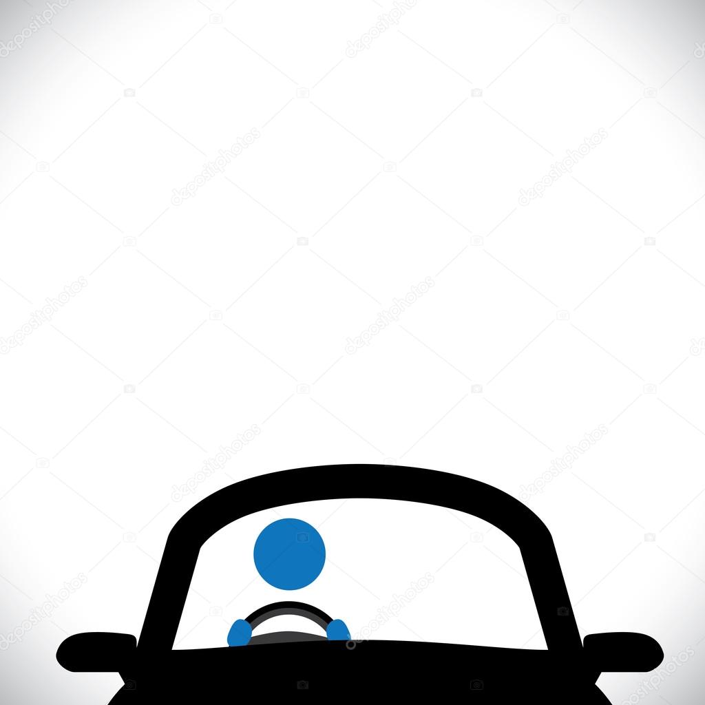 car driver icon or symbol - vector graphic.