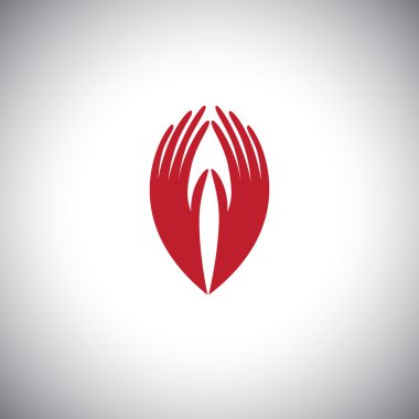 Hint kadının el tebrik namaste - vektör grafiği duruşu