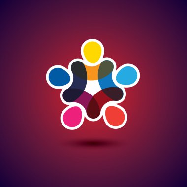 Topluluk birlik, dayanışma ve dostluk - vector gra kavramı