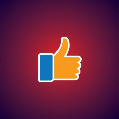 flat design vector icon of approve symbol used in social media w clipart
