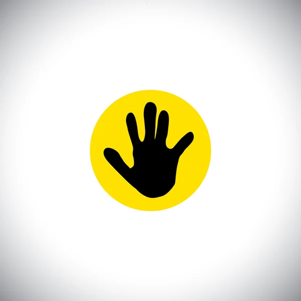 Silhouette des Handsymbols von Kind oder Kind - Vektorkonzeptgrafik — Stockvektor