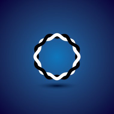 basit ve zarif monogram tasarım şablonu ile kalın siyah ve