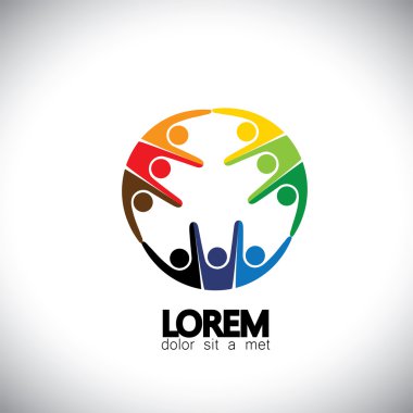 takım ve takım çalışması, sosyal ağ, topluluk logo vektör simge
