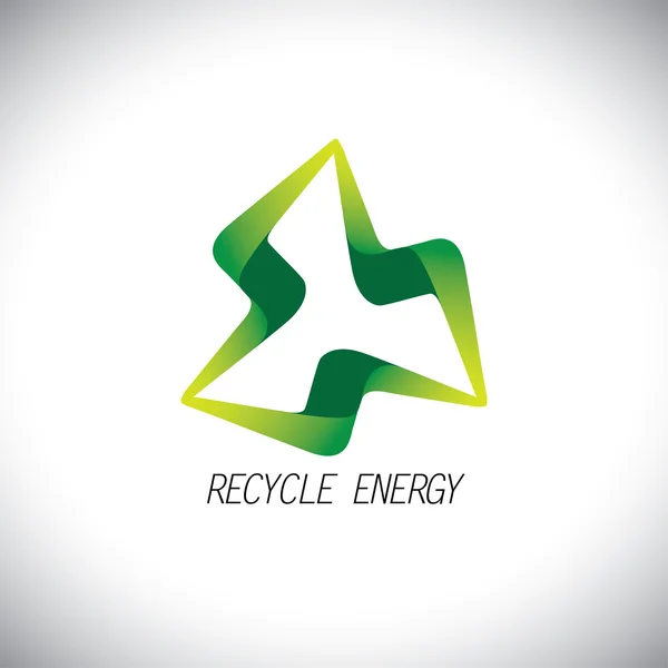 Eco återvinna begreppet makt ikon design vektor logo — Stock vektor