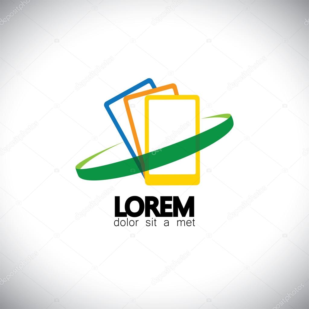 Mobile phone or smartphone shop logo design vector template icon. this also represents concepts such as book, education, online store, app icon, etc