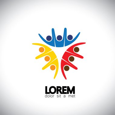 takım ve takım çalışması, sosyal ağ, topluluk logo vektör simge