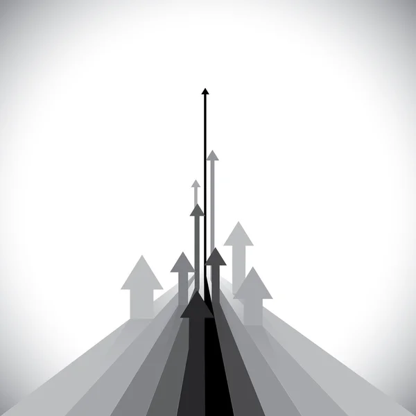 Illustrazione vettoriale delle frecce che mostrano alcuni vincitori e alcuni perdono — Vettoriale Stock