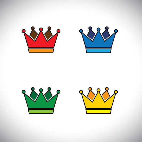 Brilhante coroa dourada conceito logotipo vetor ícone —  Vetores de Stock