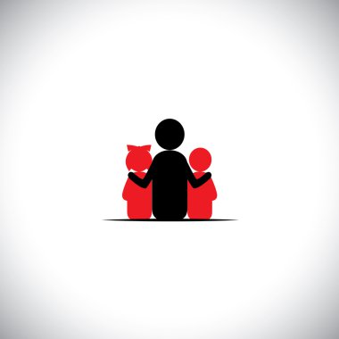 oğlu ve kızı birlikte ilişki bağ baba - ICO vektör