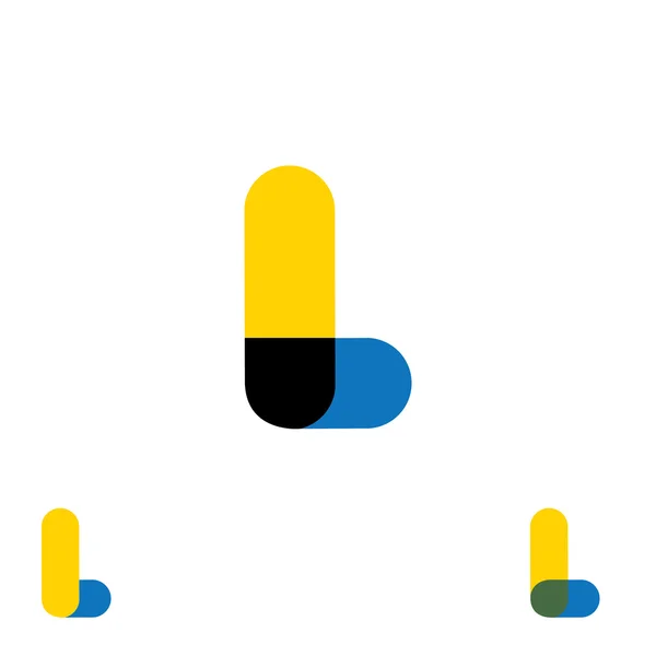 Абстрактная буква L дизайн логотипа векторный шаблон и красочные креативные — стоковый вектор