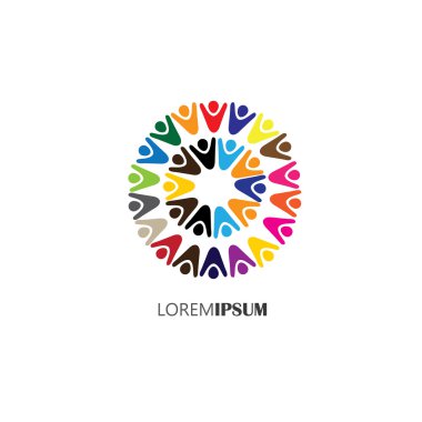 vektör logo simge insanların çevrelerinde