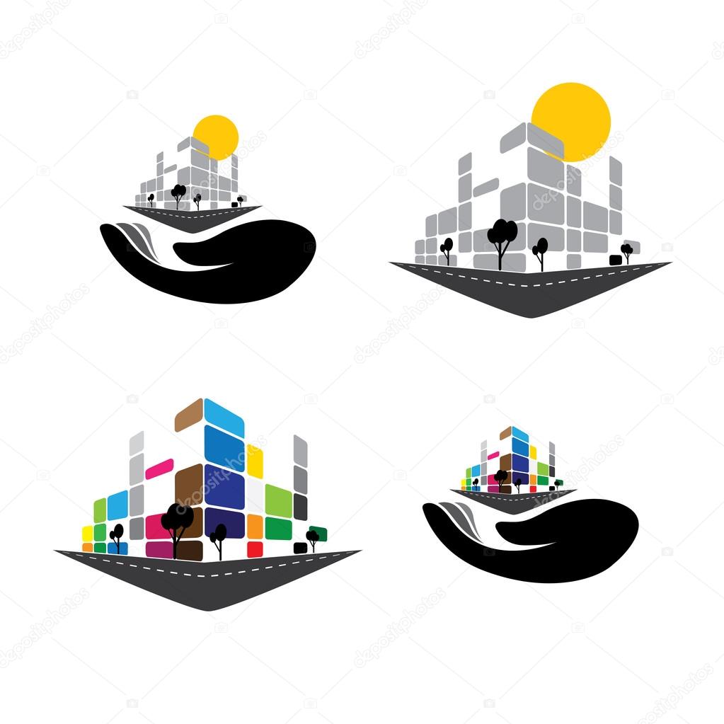 vector icon - building of home apartment,  super market or offic