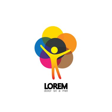winner vector icon of a man with raised arms